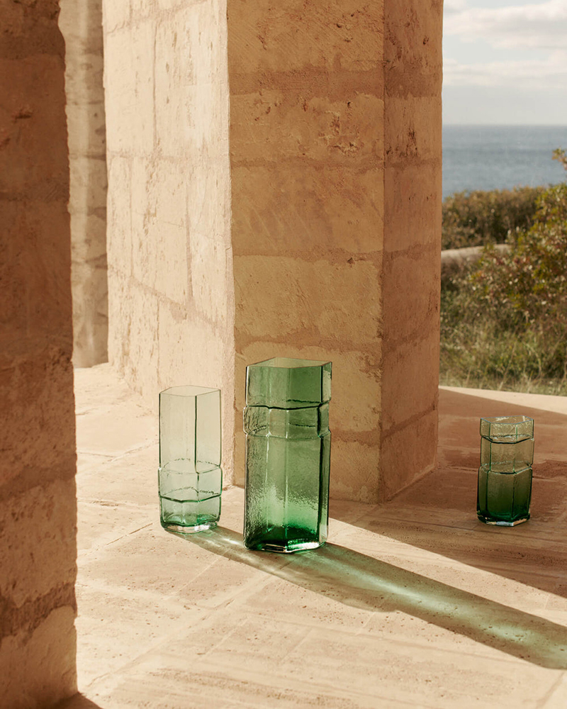 Muro Vase Recycled Green