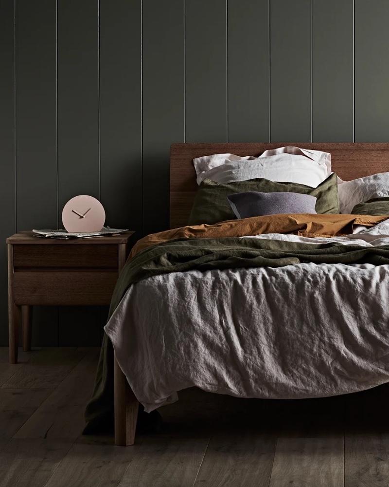 Kuri Bed with Headboard