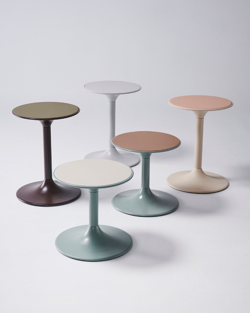Porter Leather Side Table