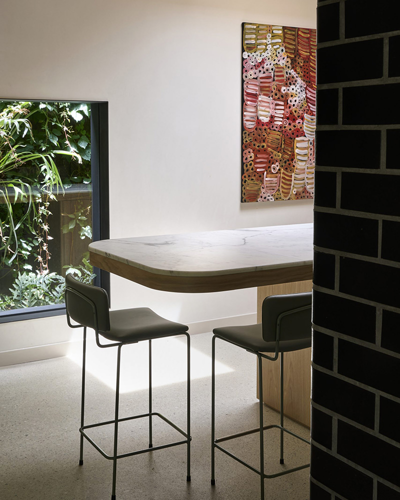 Dita Stool Upholstered Back 75H