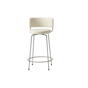 Diiva Swivel Stool Upholstered Back 75H